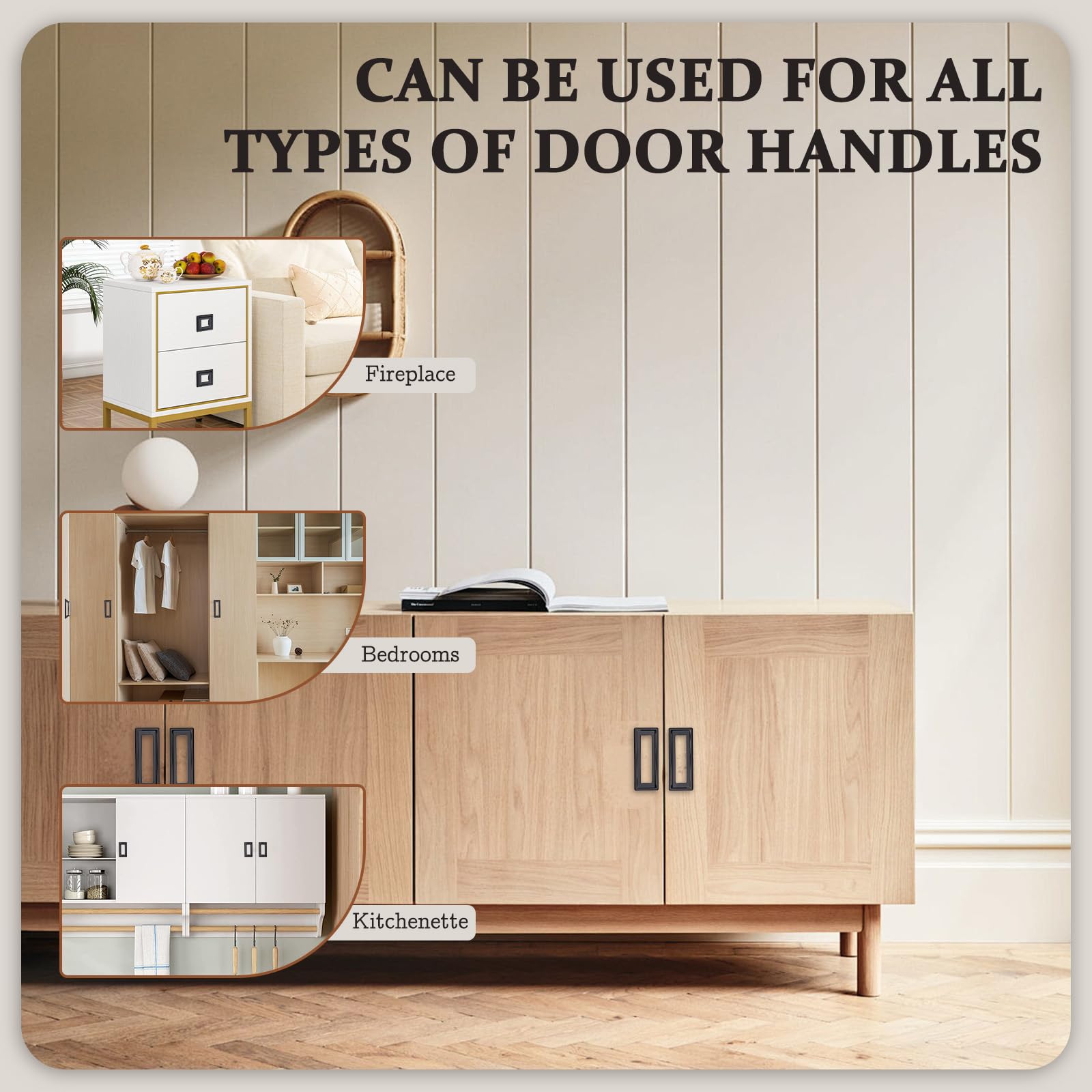 Fatiya 6 Packs Flush Pull Handle with Screws, Zinc Alloy Trap Door Ring Pull Hardware Accessories - Image 4