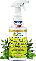 Neem Oil Spray for Plants with Peppermint Oil, Natural Plant Wash Made for Indoor and Outdoor Plants Smart Grower 16oz Easy Ready to Use Spray