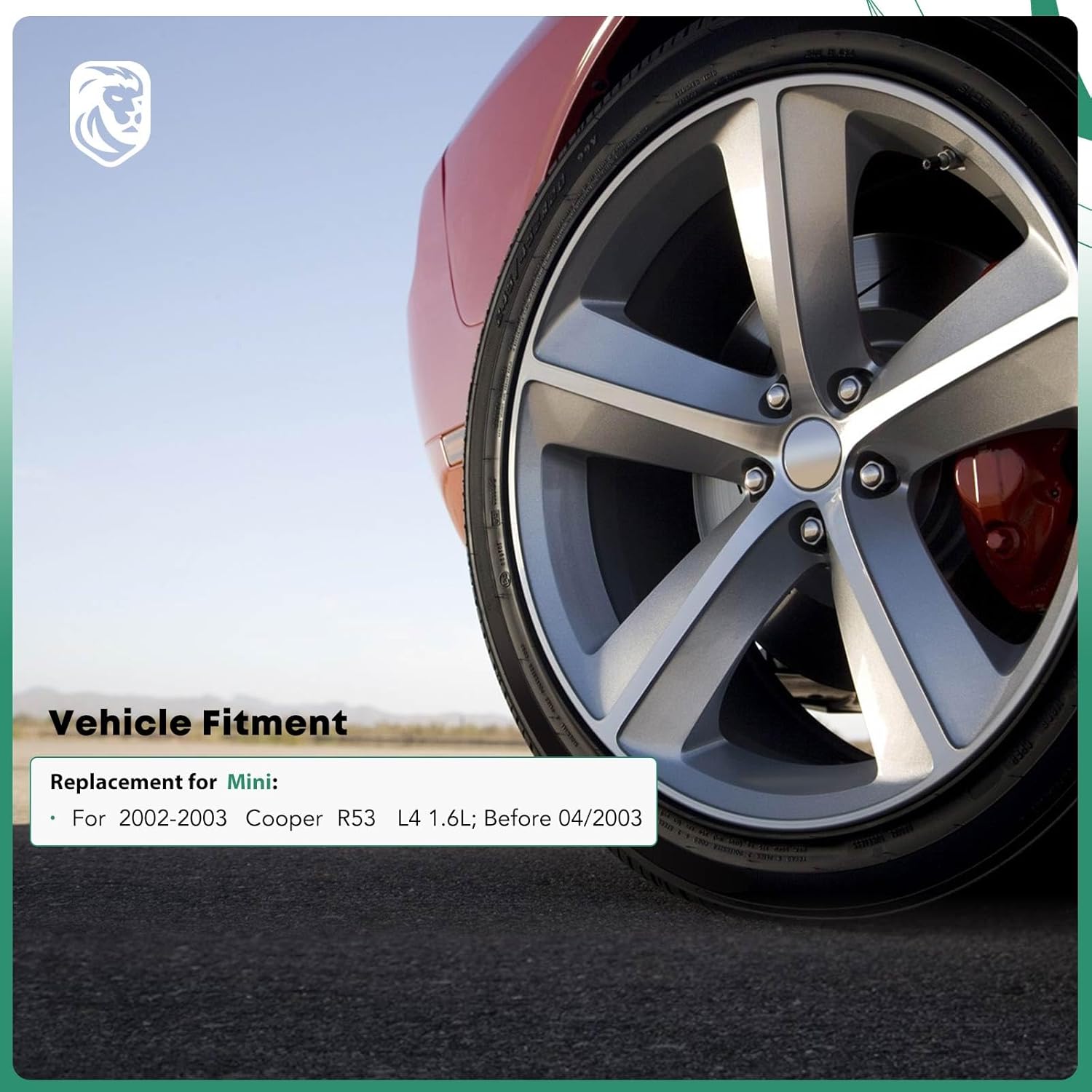 Rear Passenger Side Brake Caliper Assembly Replacement for Mini Cooper R53 2002-2003 L4 1.6L Hatchback