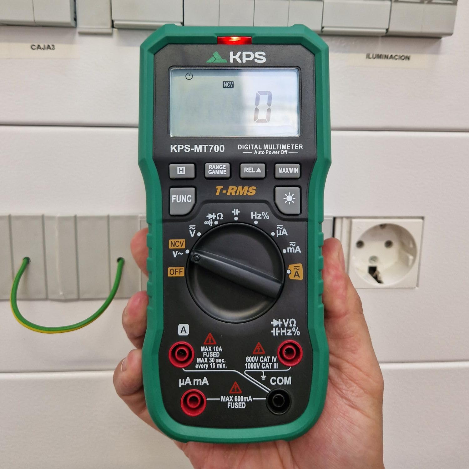 KPS-MT700 Multímetro digital TRMS con comunicación USB Tensión AC/DC 1000V Corriente AC/DC 10A NCV Pantalla Retroiluminada 6.600 Cuentas CAT. IV 600V
