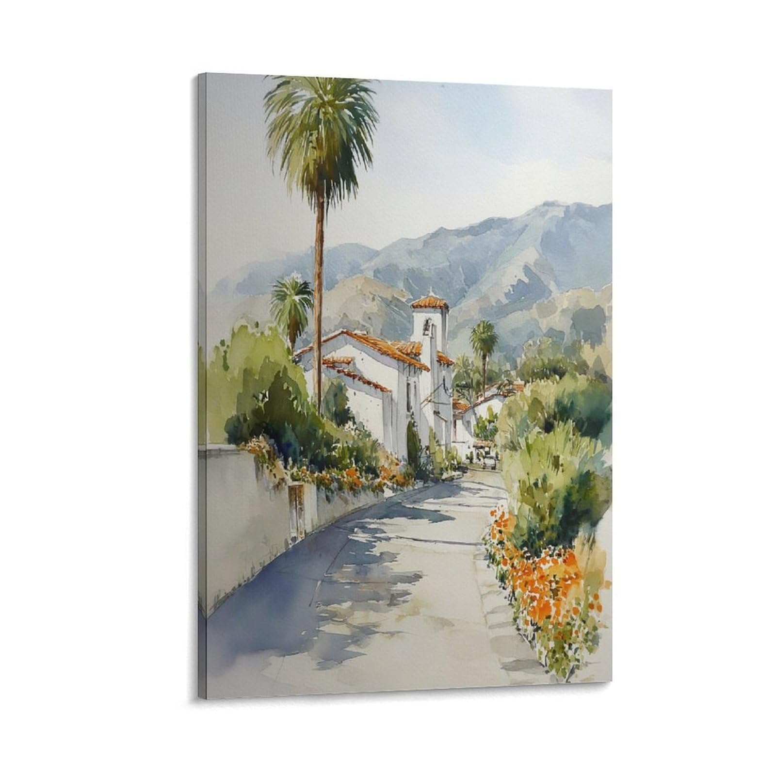 LCYNNH Mid-Century Modern 24x36inch(60x90cm) Vintage Travel Poster Watercolor Canvas Art