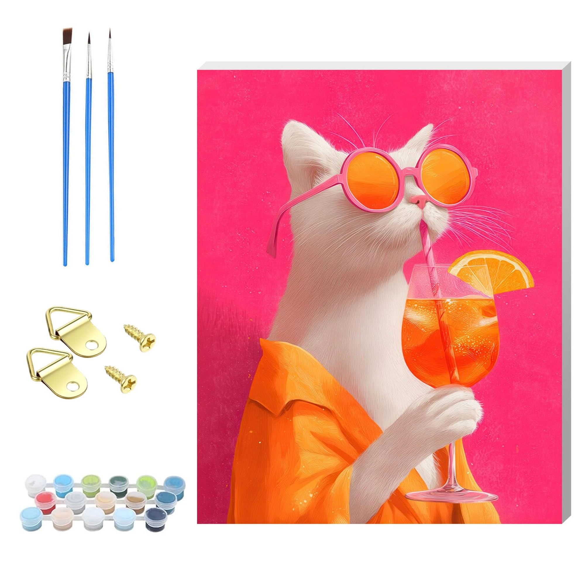 HEFEIS Adults Paint by Number Kits,Framed Painting by Numbers Kits on Canvas,Color by Numbers Adult Acrylic Watercolor Gifts for Friends Wall Decor (Cat2)