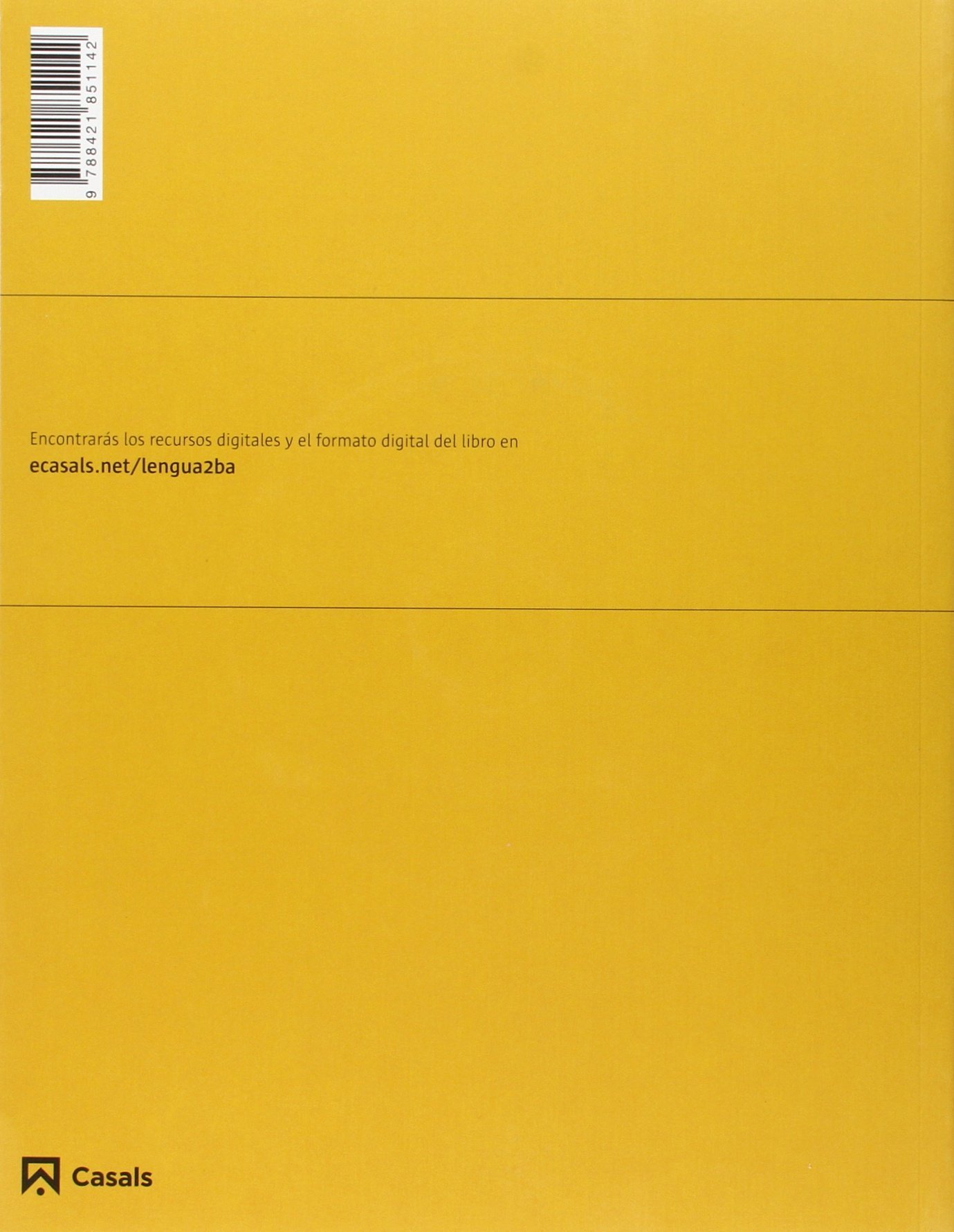 Lengua castellana y Literatura 2 BA (2016) - 9788421851142
