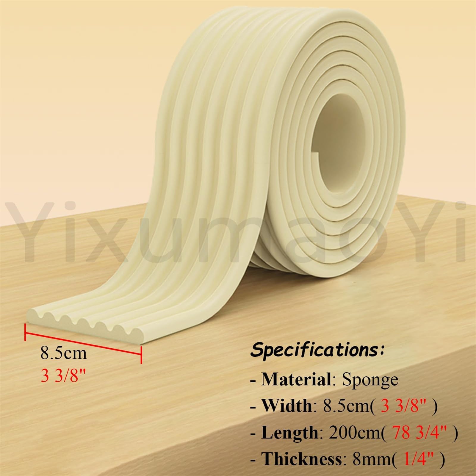 Generico Imbottitura per Palo da Basket Rivestimento Protettivo 8 mm Spessore Autoadesivo Anticollisione