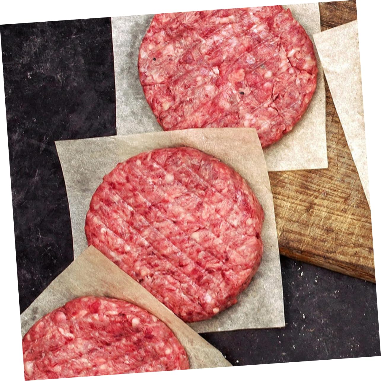 KICHOUSE 500pcs Meat Pie Paper Sheets Hamburger Wrapping Paper for Baking for Food Separation