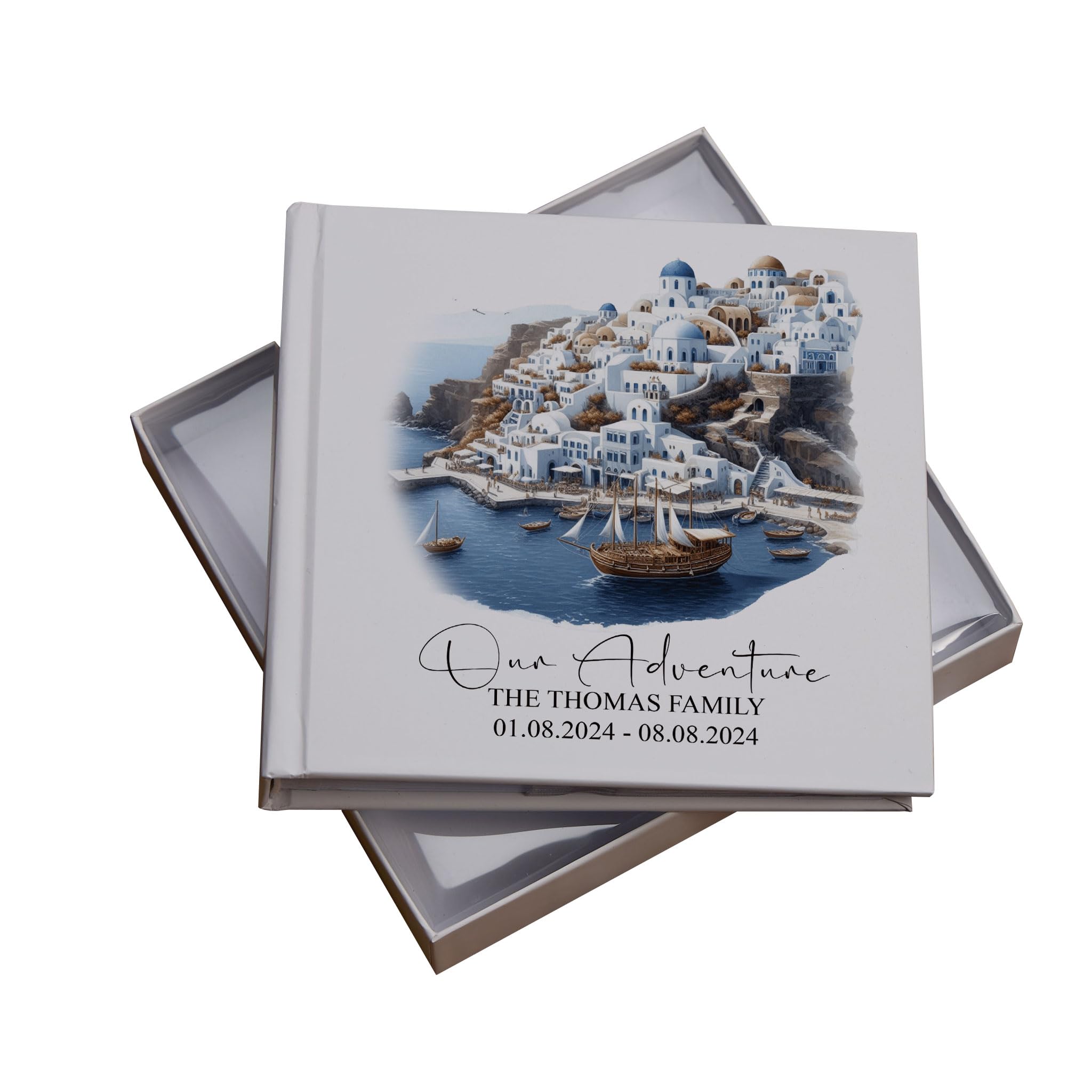 Personalised Greece Holiday Memory Adventure Photo Albums (Santorini)