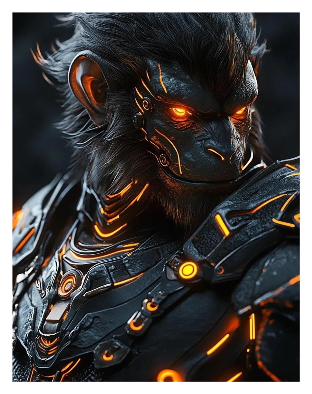 Peinture sur toile 3D Black Myth Wukong mech décoration de la maison chambre