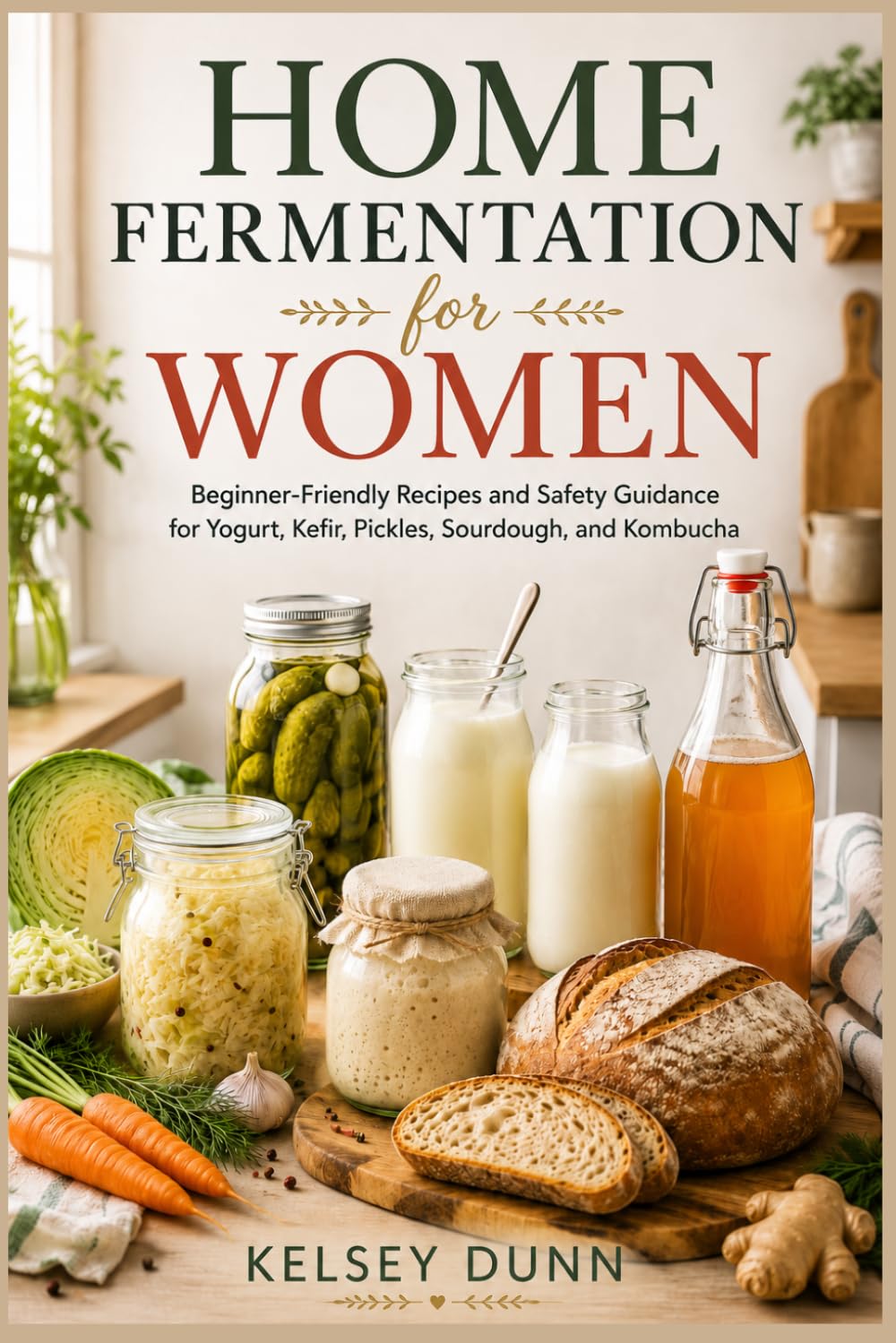 HOME FERMENTATION for WOMEN: Beginner-Friendly Recipes and Safety Guidance for Yogurt, Kefir, Pickles, Sourdough, and Kombucha
