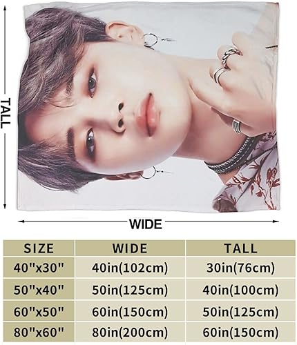 Miniatura 9 de Manta Park Jimin suave y cómoda manta de forro polar cálida manta de yoga, manta de playa, manta de picnic, manta de regalo para dormitorio,