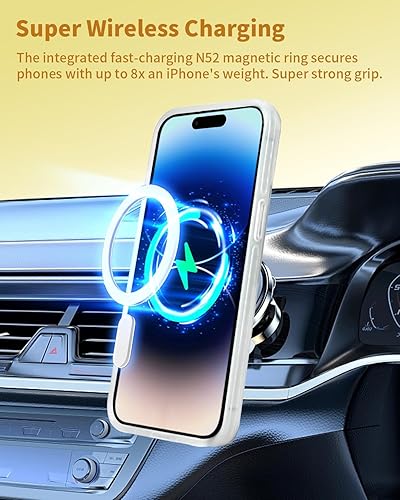 Miniatura 6 de SCORPIFY Funda para iPhone 14 compatible con MagSafe con diseño de mármol azul fantasía, bonita funda magnética para teléfono para mujeres, niñas y