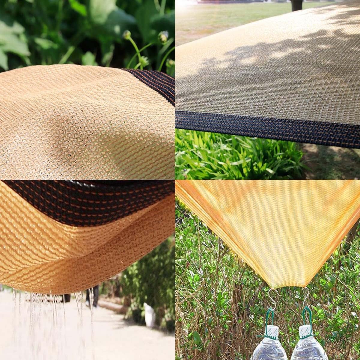 Malla de sombreo para jardín con protección UV del 60-70%, toldo con Ojales para invernaderos, casetas de Cultivo y Zonas Exteriores. Disponible en tamaños de 3x5 m, 4x6 m, 5x7 m y 8x10 m.