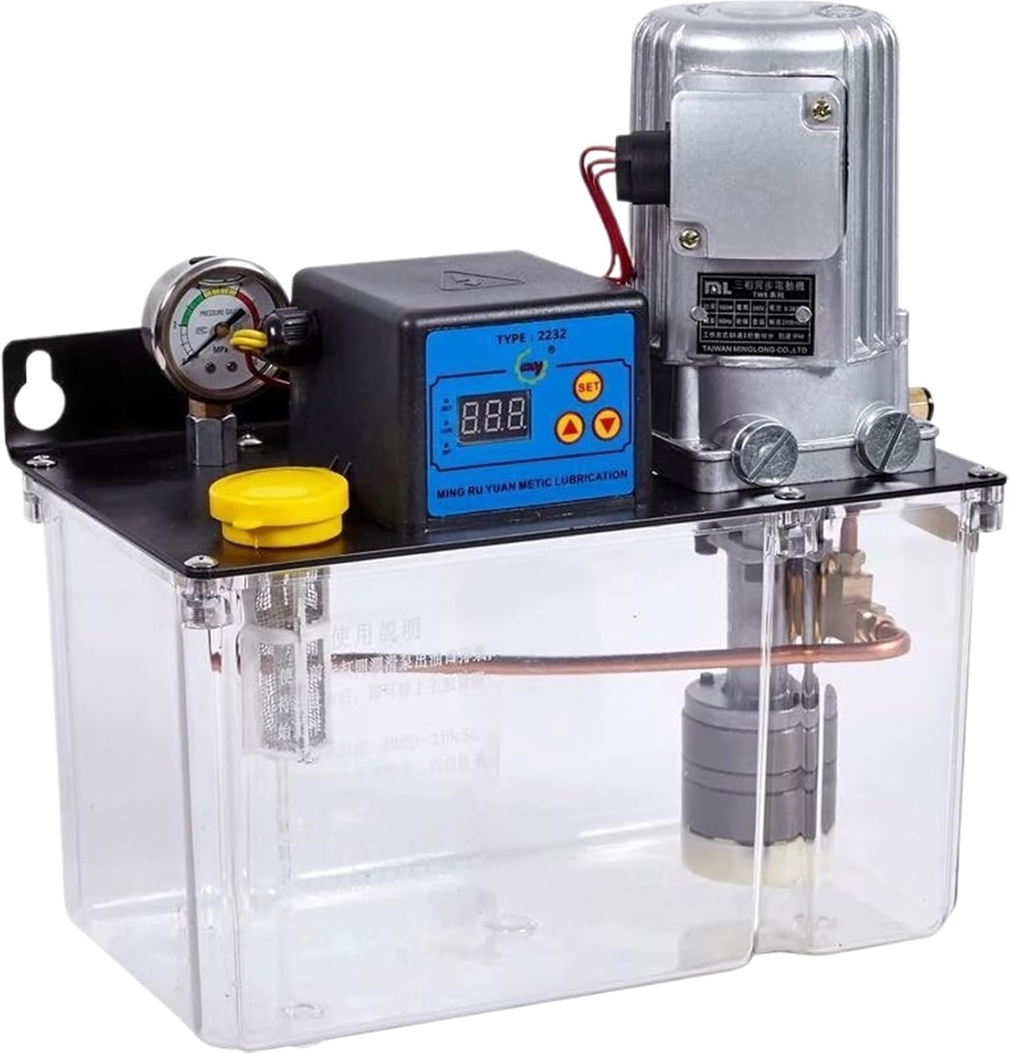 1pcs 2L/3L/4L 220V 380V Grease Lubricant Pump Lubricating Oil Pump CNC Electric Lubrication Pump(380V,4L Pressure Relief)