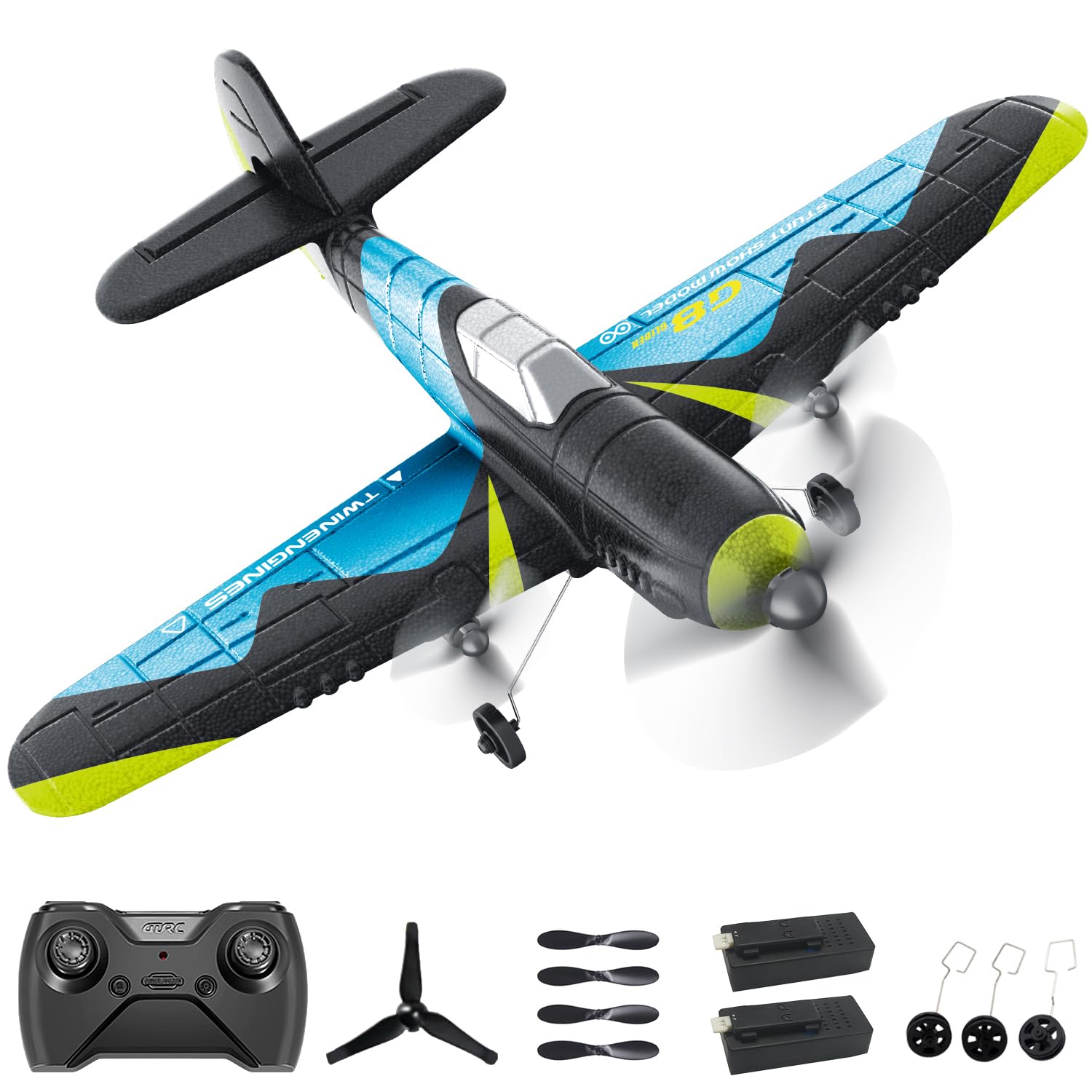 3CH RC Airplane, RC Plane P51D Mustang Glider, Remote Control Airplane w/Xpilot Stabilization System Easy to Fly for Beginners, Remote Control Plane Toy