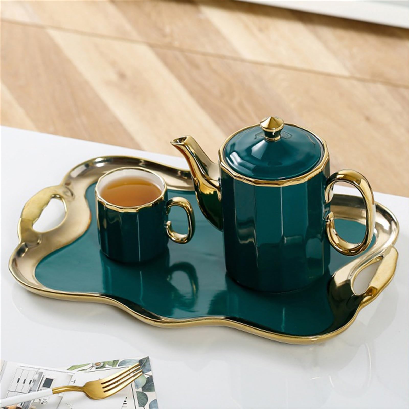 Picie 8-częściowy zestaw ceramicznych kubków na wodę i czajniczków do domu
