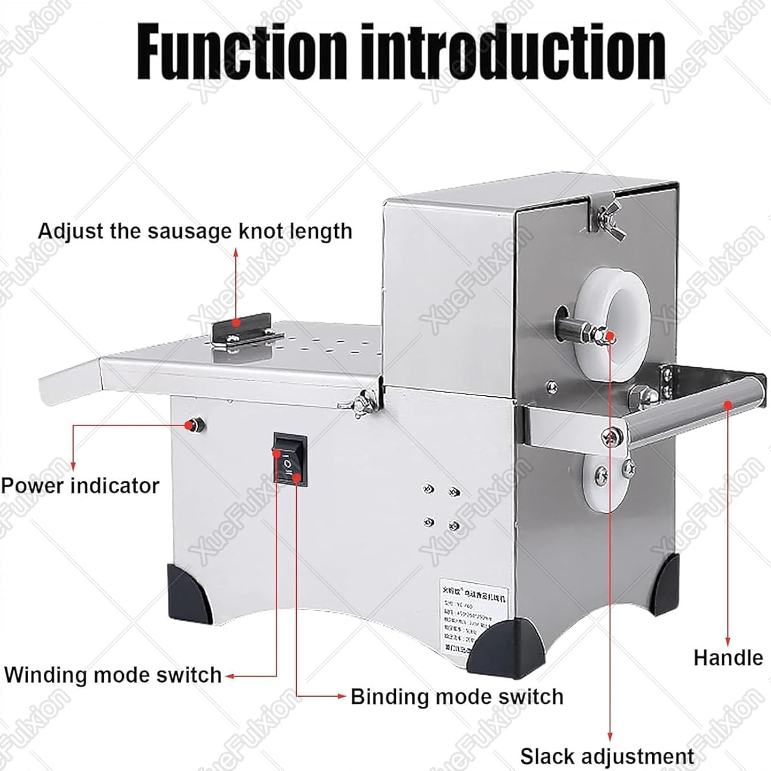 Electric Sausage Tying Machine,Electric Sausage Stuffer Machine,10-42mm Sausage Tying Knotting Machine, Automatic Sausage Binding Strapping Machine,Sausage Tying Knotting Machine