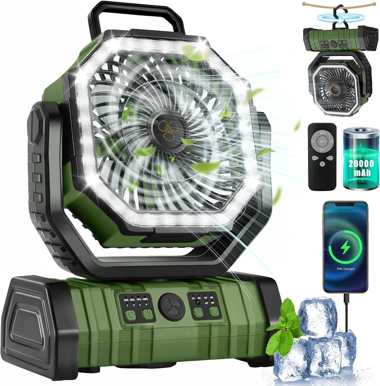 Generic F6 Portable Oscillating Campพัดลม