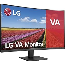 LG 32MR50C-B - Monitor Curvado, 32 Pulgadas, VA 3000:1, 1500R, 16:9, Velocidad 100 Hz, HDMIx2, Super Resolution+, AMD FreeSync Premium, Clasificación E, Negro