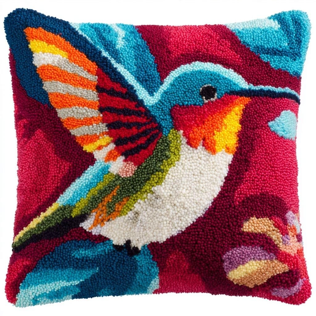 Henypt Latch Hook Cushion Kits, Bird
