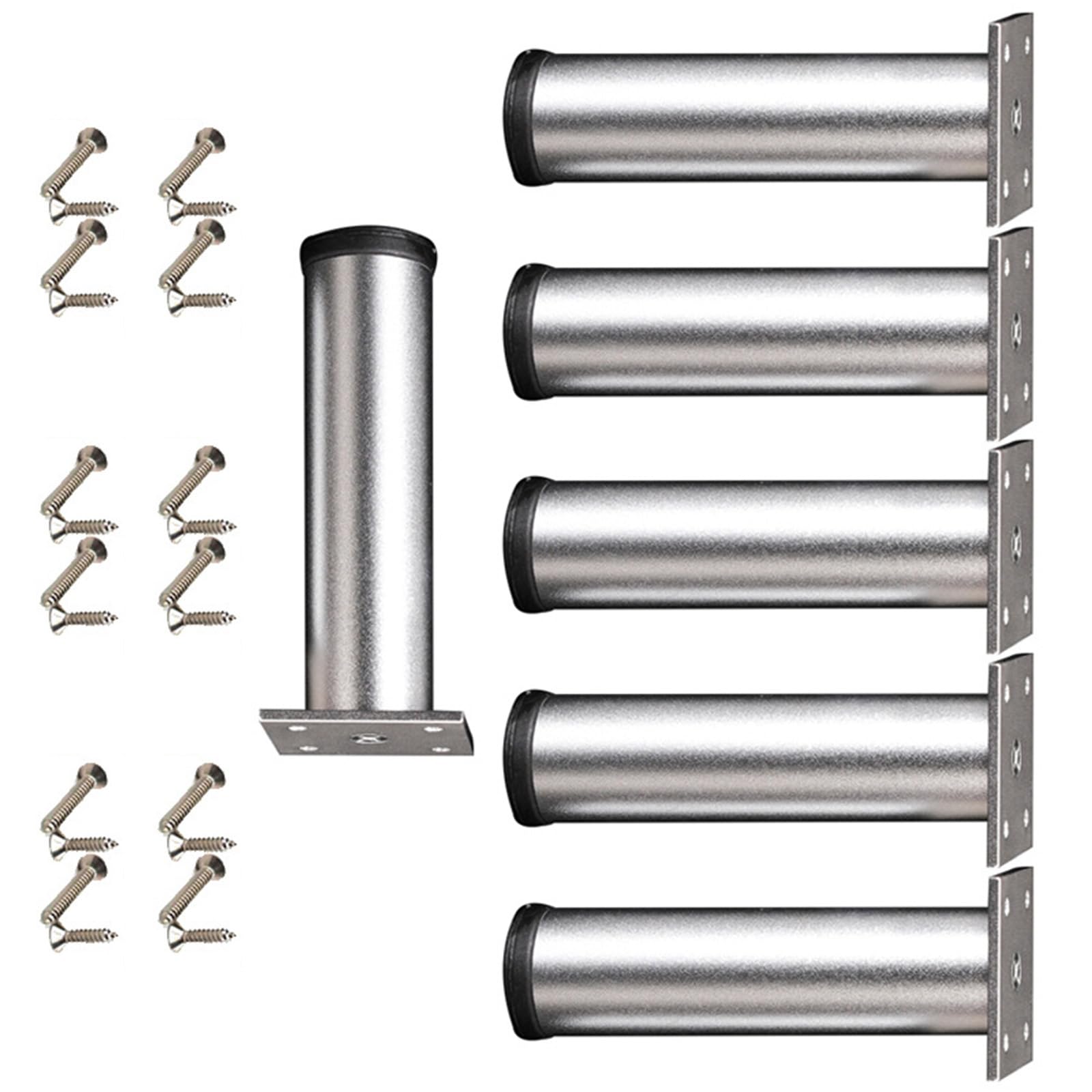 JAMIEKA 6pcs Adjustable Bed Risers with Antislip Base Load-Bearing Replacement Leg Furniture Leg Extenders for Bed and Tables