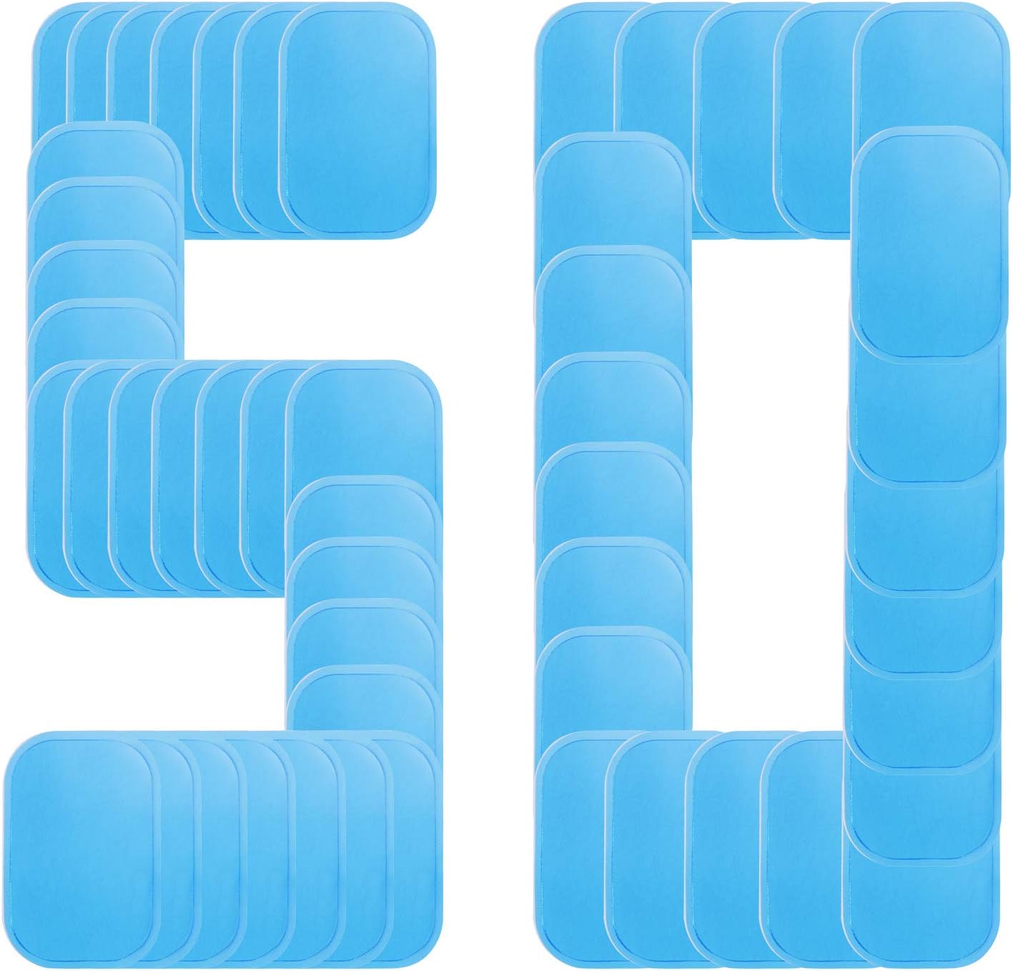 50 Pcs/25 Pack Gel Pads for Abs Stimulator Ab Trainer Replacement Gel Sheet for EMS AB Stimulator Gel Pads for All Abdominal Belts Muscle Trainer ABS Toner (Large 50)
