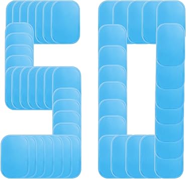 50 Pcs/25 Pack Gel Pads for Abs Stimulator Ab Trainer Replacement Gel Sheet for EMS AB Stimulator Gel Pads for All Abdominal Belts Muscle Trainer ABS Toner Large 50
