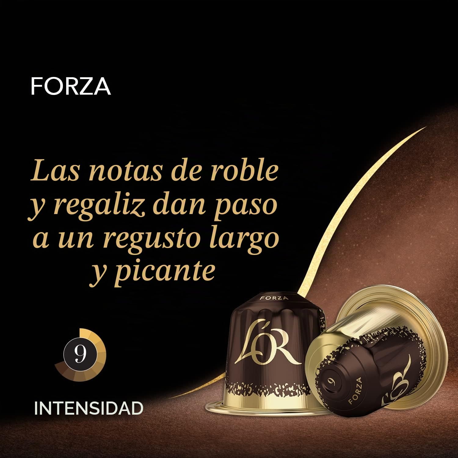 L'Or Espresso Café Forza Intensidad 9 - 100 cápsulas de aluminio compatibles con máquinas Nespresso (10 Paquetes de 10 cápsulas)