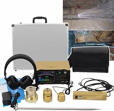 Underground Water Leak Detectors, Water Leak Detection Kit for Indoor and Outdoor, with Headset & 4 Gear Adjustable, 3 Meter Detection Depth