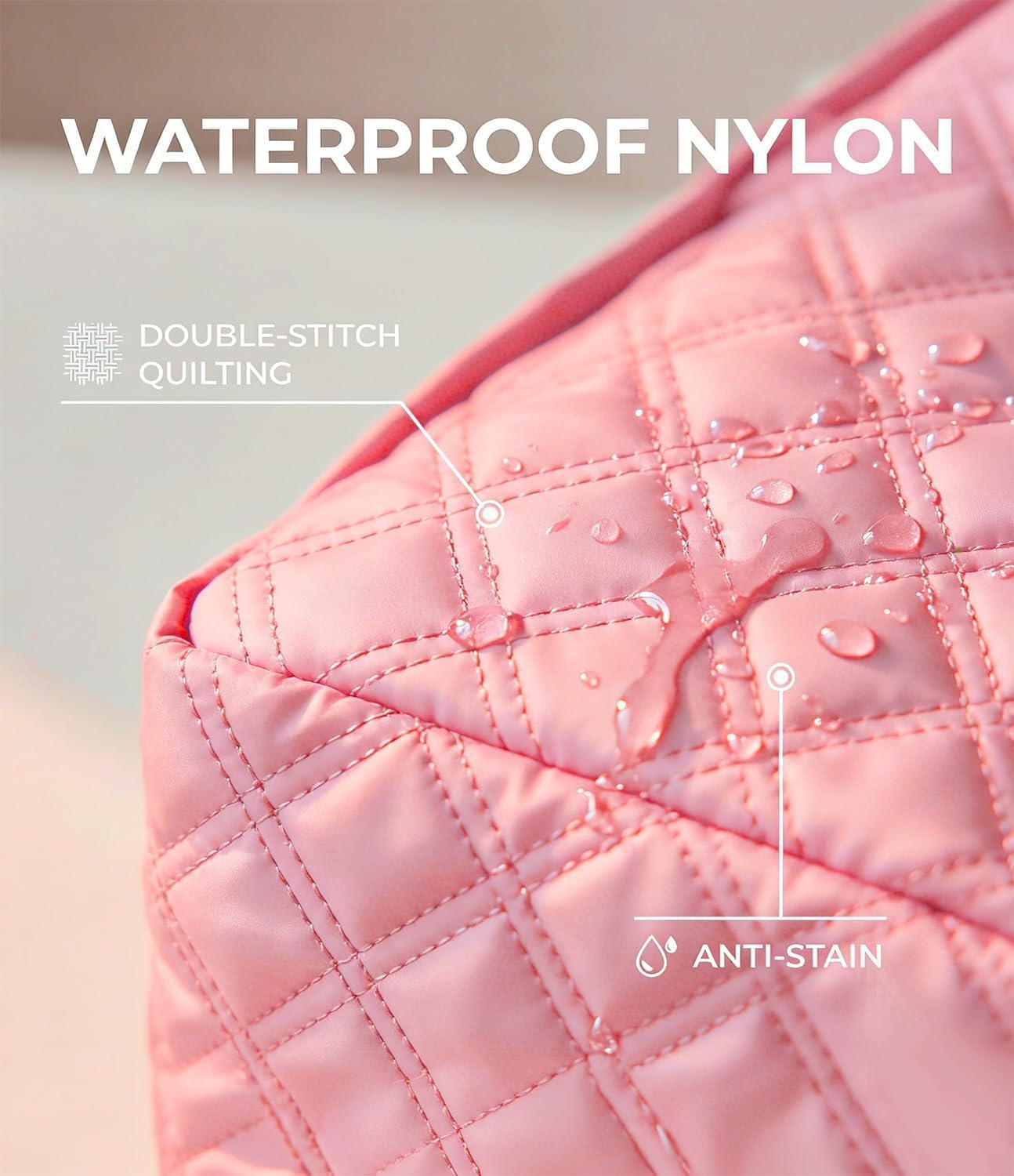 Bible Bag with Bible Cover Case for Women, Large Quilted Church Bag Organizer Bible Cover for Bible Study Supplies | With Shoulder Strap, Twin-Needle Quilted, Gifts for Women - Image 3