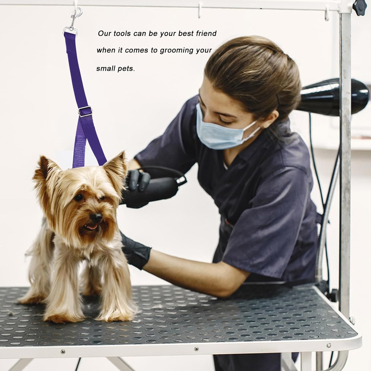 ASOCEA Dog Grooming Belly Strap Adjustable Nylon Loop for Pet Bath Dog Grooming Extension Grooming Table Arm Accessories for Small Medium Dogs Cat 6