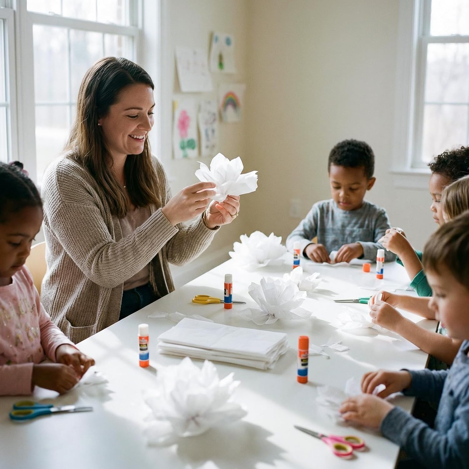 Simetufy 1000 Sheets White Tissue Paper Bulk, 14x10inch Tissue Paper for Crafts, Craft Tissue Paper for Small Gift Wrapping, Art Projects, Festival Decorations, Box Filler