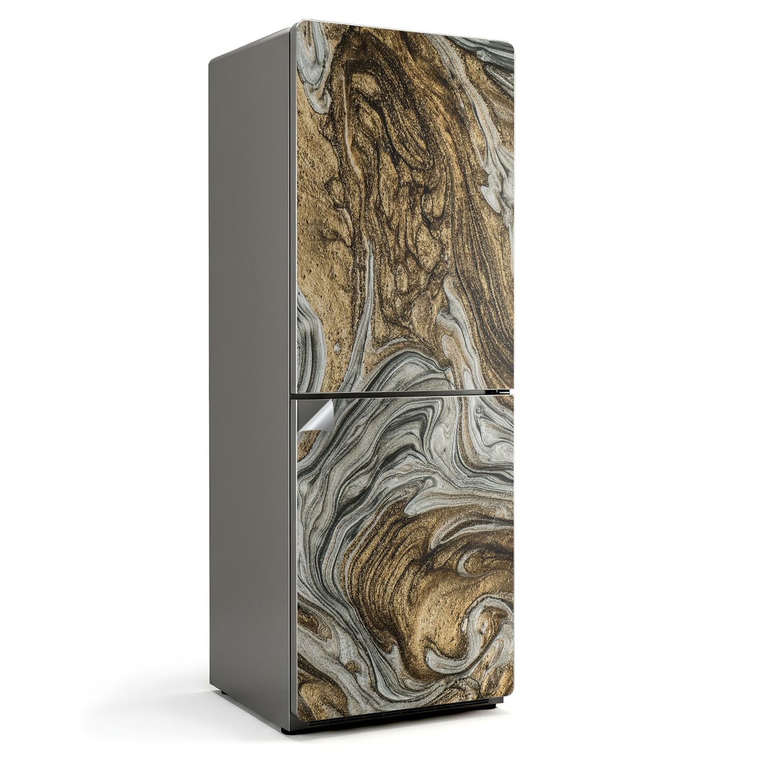 Vinilo para ocultar rayones en la nevera de 70x190 cm con diseño abstracto impermeable