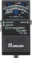 Afinador cromático Boss TU-3W Waza Craft com bypass