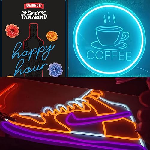 Miniatura 3 de Letreros de neón personalizados, letreros LED de neón grandes personalizados para decoración de pared, dormitorio, boda, fiesta de cumpleaños, bar,