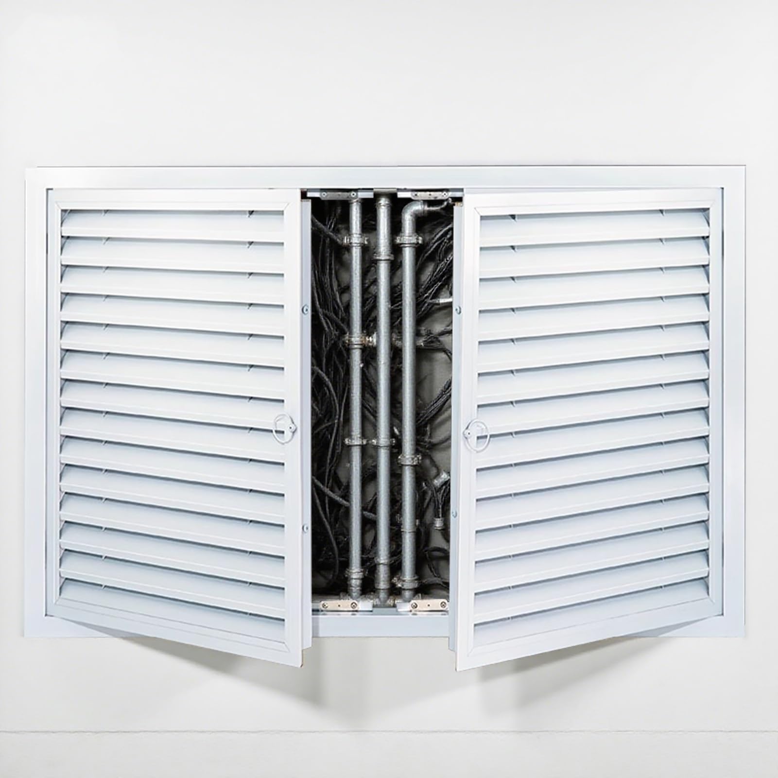 Panneau d'accès à persiennes ventilé double porte magnétique pour cloison sèche et CVC