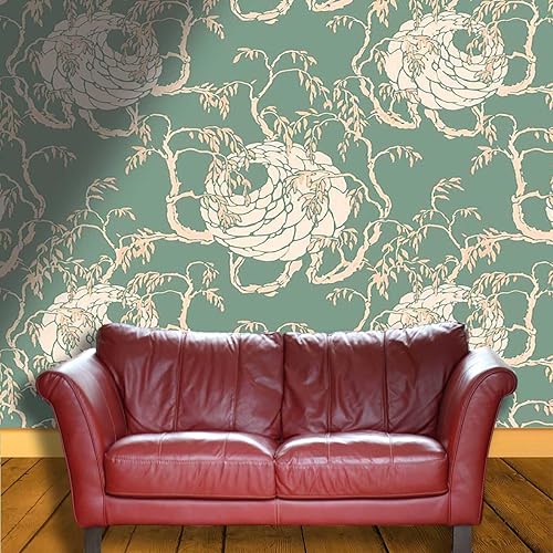 Miniatura 3 de Papel tapiz texturizado para paredes, diseño Art Nouveau de flores pastel, papel tapiz para decoración de pared para dormitorio, apto para bricolaje