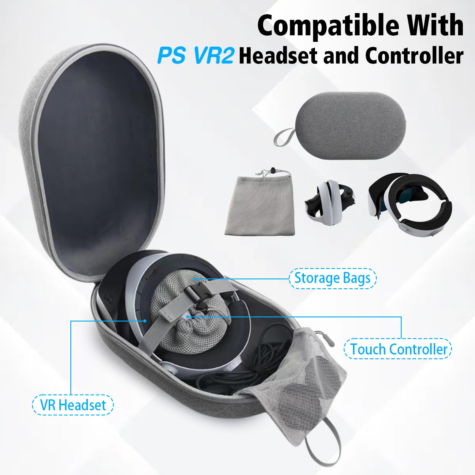 Custodia rigida PS VR2 Accessori portatile protezione obiettivo viaggi casa