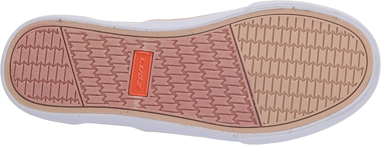 Lugz Womens Clipper Lx Slip On Sneakers Shoes Casual - Silver 7.5 Rose/White