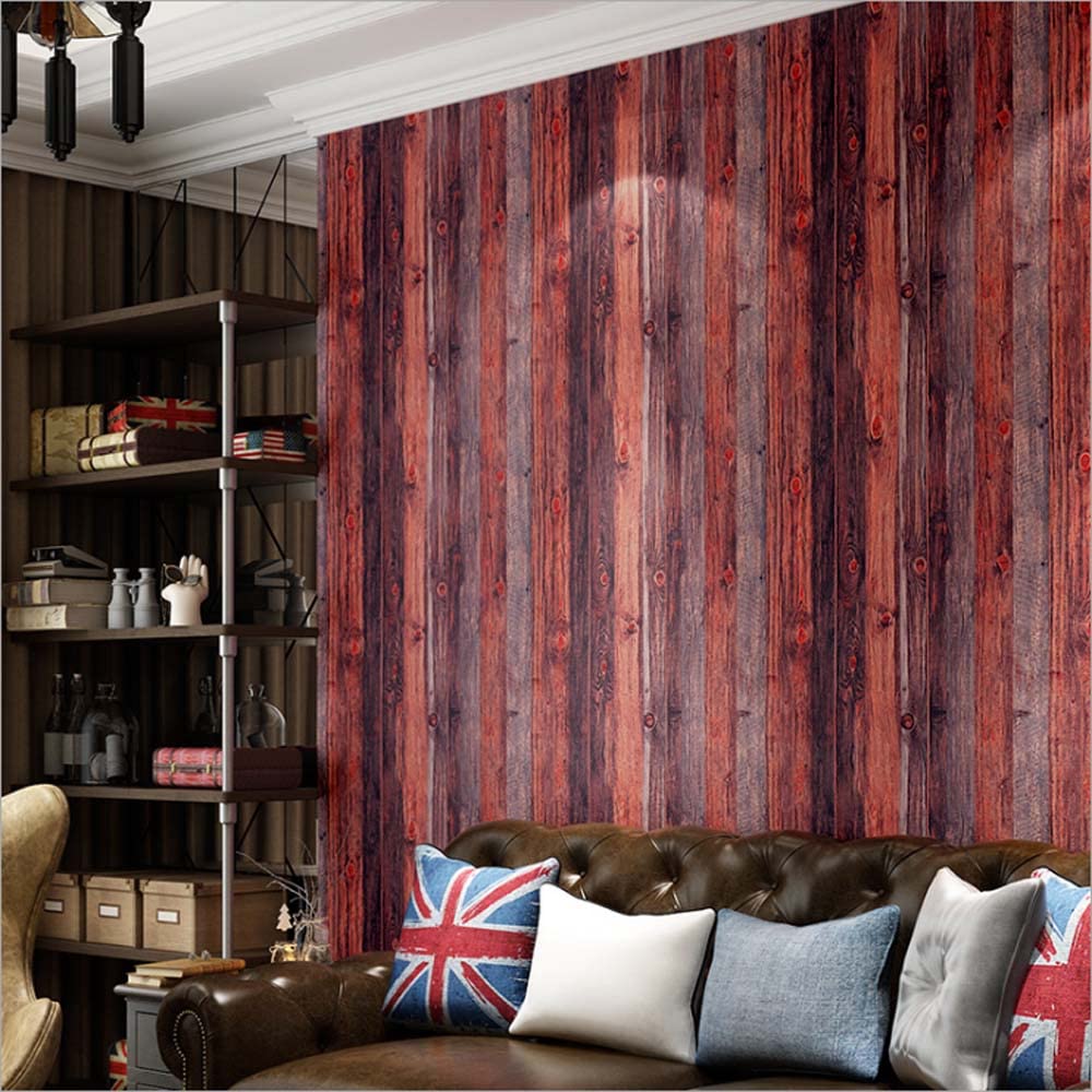 Papel pintado rústico para tapar imperfecciones de pared en tiendas de ropa
