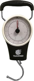 GoGreen Power (TR1300BK) Analog Luggage Scale with Hook, Analog Weighing Scale for Luggage with Built-in Measuring Tape, Weighs Luggage Up to 80 lbs / 36.28 kg, Black