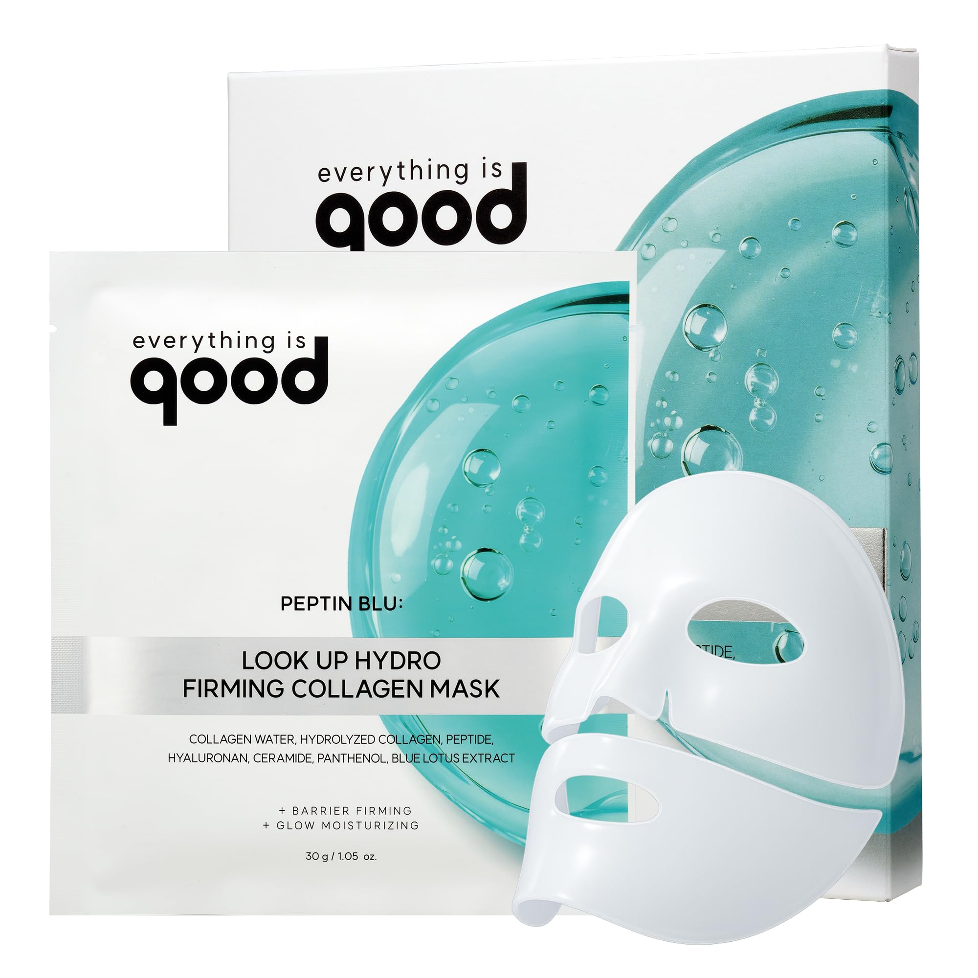 Look Up Hydro Hydro Reafirming - Maschera al collagene idratante e luminosa per 45 minuti, idratazione profonda, pelle soda ed elastica, pori morbidi, cura della pelle