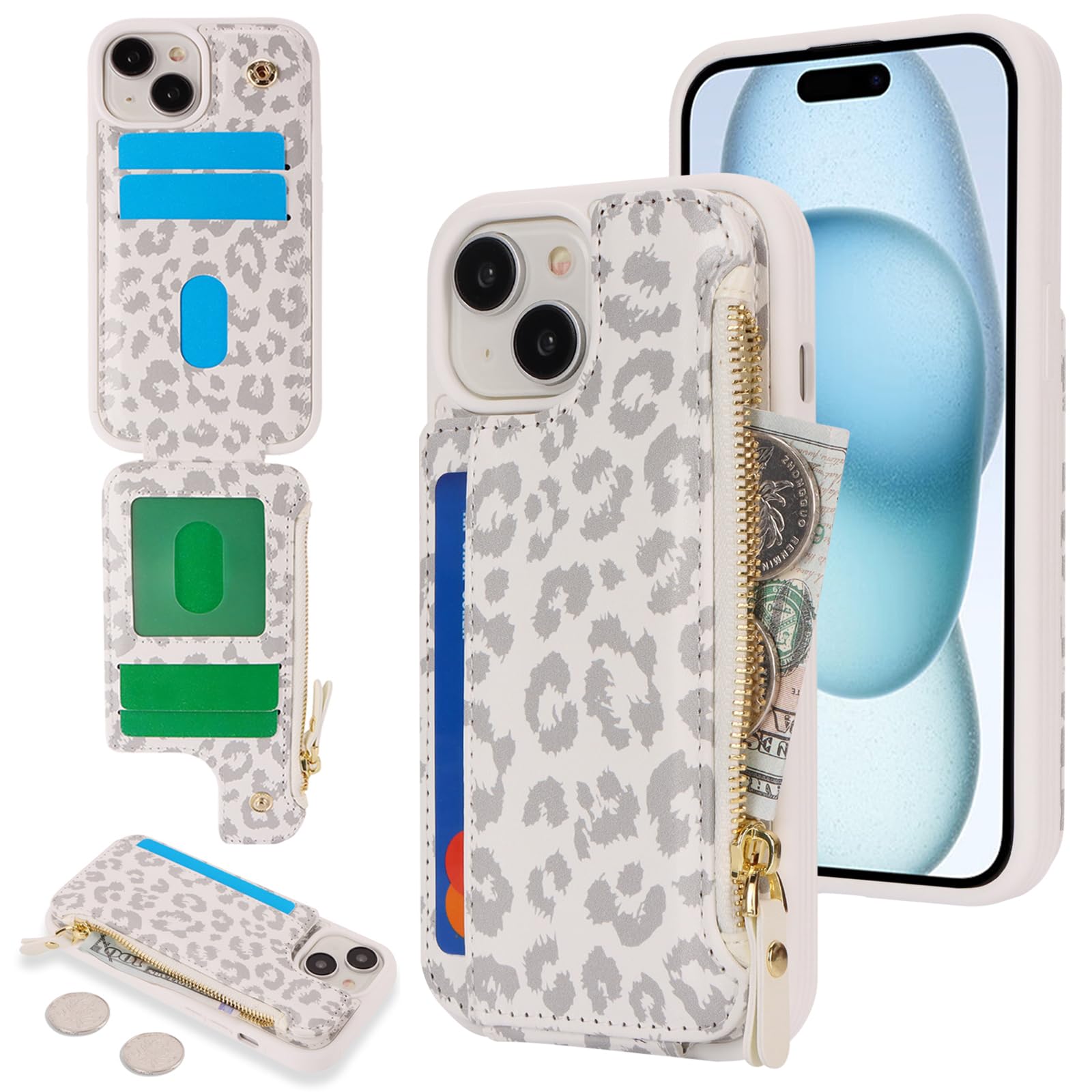 Amazon.com: Cavor for iPhone 15 Plus Wallet Case with Card Holder