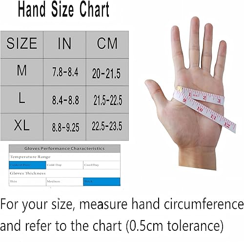 Miniatura 7 de HANDLANDY Guantes de esquí impermeables de invierno para hombres y mujeres, 3M Thinsulate resistentes al viento, guantes de nieve cálidos, guantes