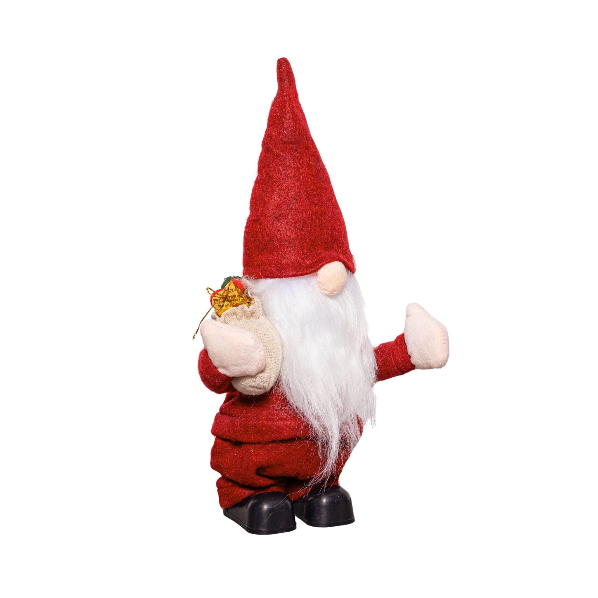 Samuel Alexander Red Battery Operated Musical Walking Christmas Gonk Decoration In 28Cm