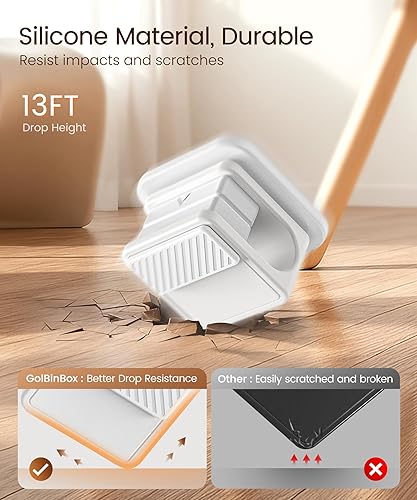 Miniatura 6 de GolbinBox - Paquete de 6 clips magnéticos para cables, que brillan en la oscuridad, organizador de cables con silicona a prueba de golpes, se adapta