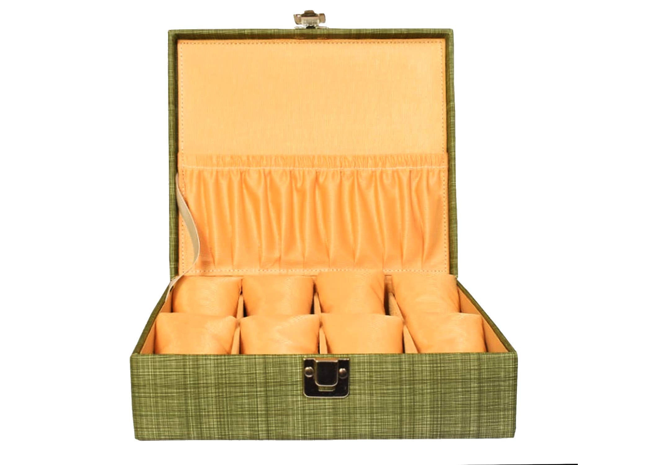Red Velvet Unisex Faux Leather Wrist Watch Box Case organizer(Tan, 8 slots) (Green) (B08X4YZMHN) Amazon Price History, Amazon Price Tracker