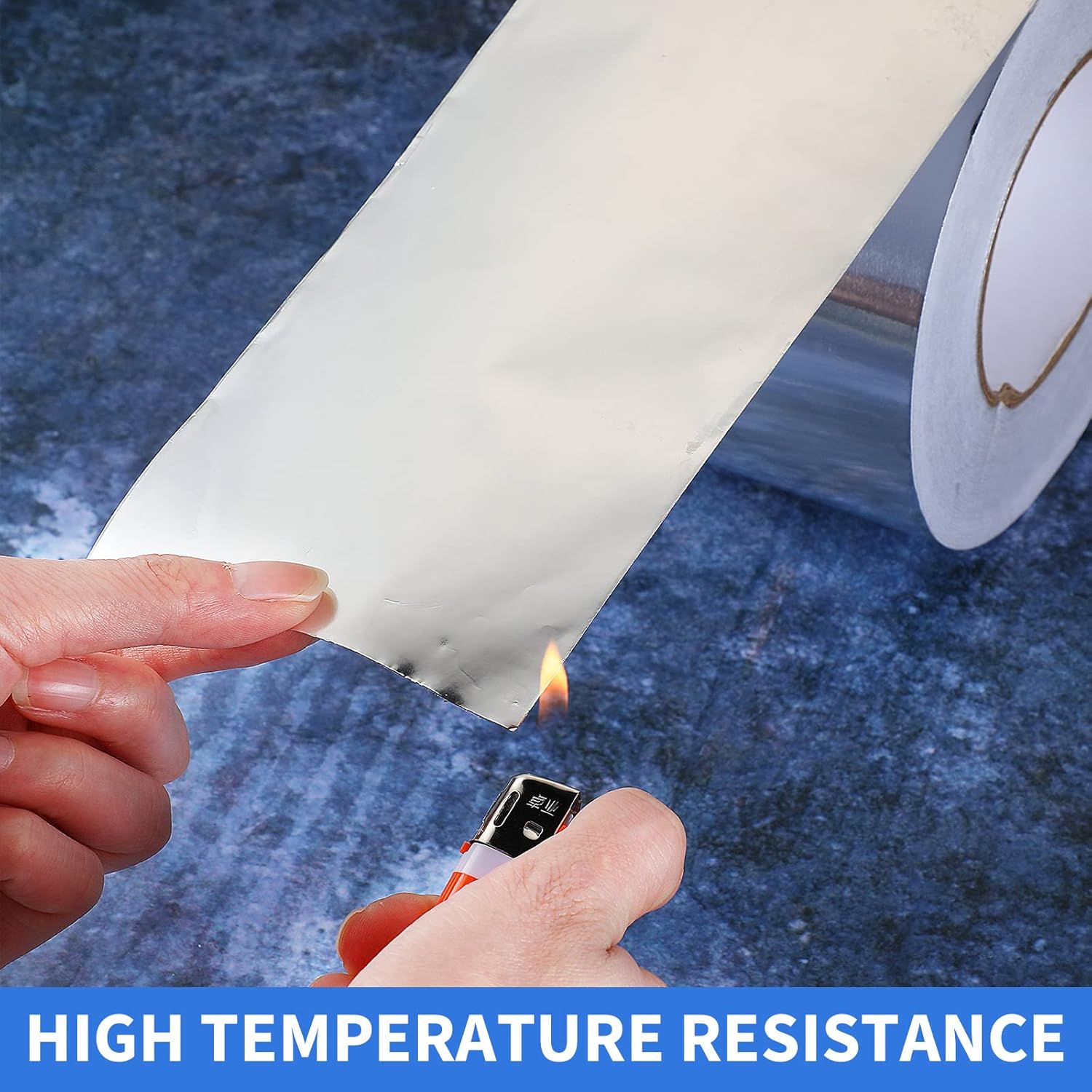 Eaasty Aluminum Tape 4 Inches x 262 Feet (2.36 Mil) Aluminum Foil High Temperature Insulation Duct Silver Heat Resistant Waterproof Heavy Duty HVAC Tape for Vent Sealing Hot Cold Pipes