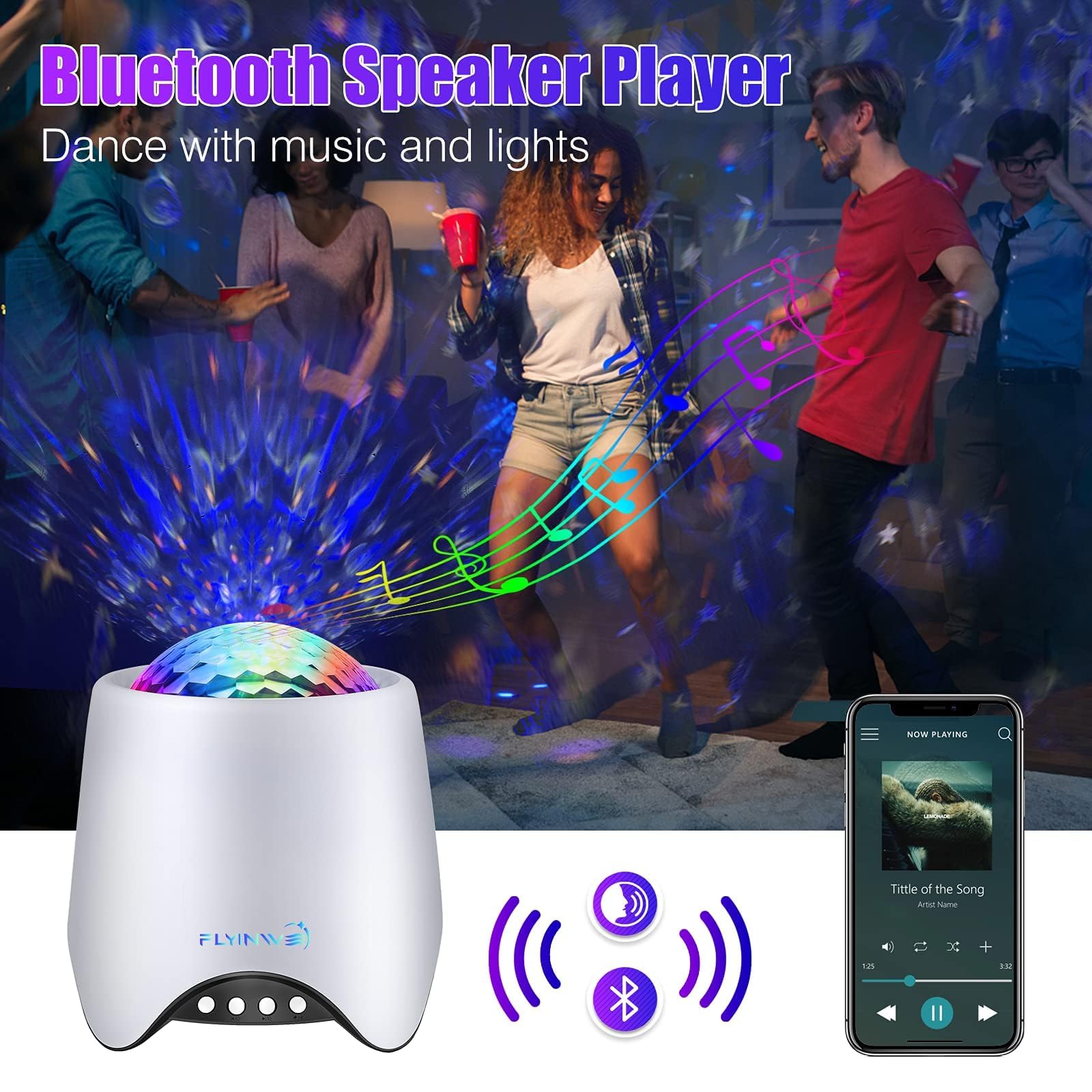 Flyinwe Hoom Decor Star Projector, Galaxy Projector for