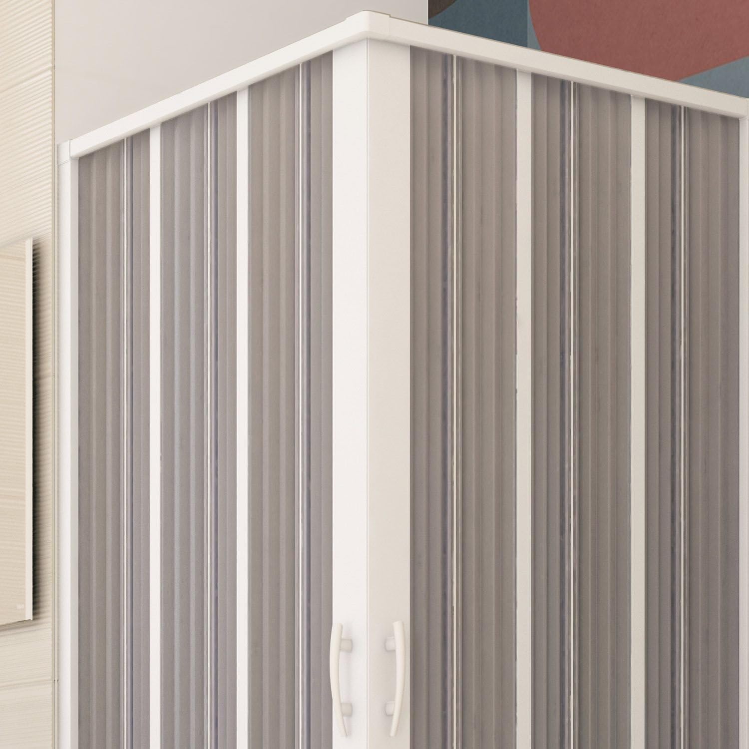 Forte Nuovo Box Doccia FLEX, Soffietto Angolare, 80 x 100 x 185 h. Riducibile