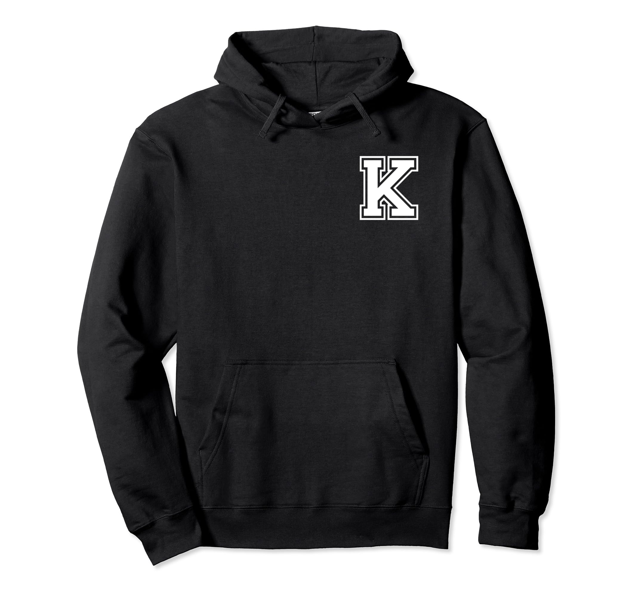 Letter K College Style Cool Pullover Hoodie