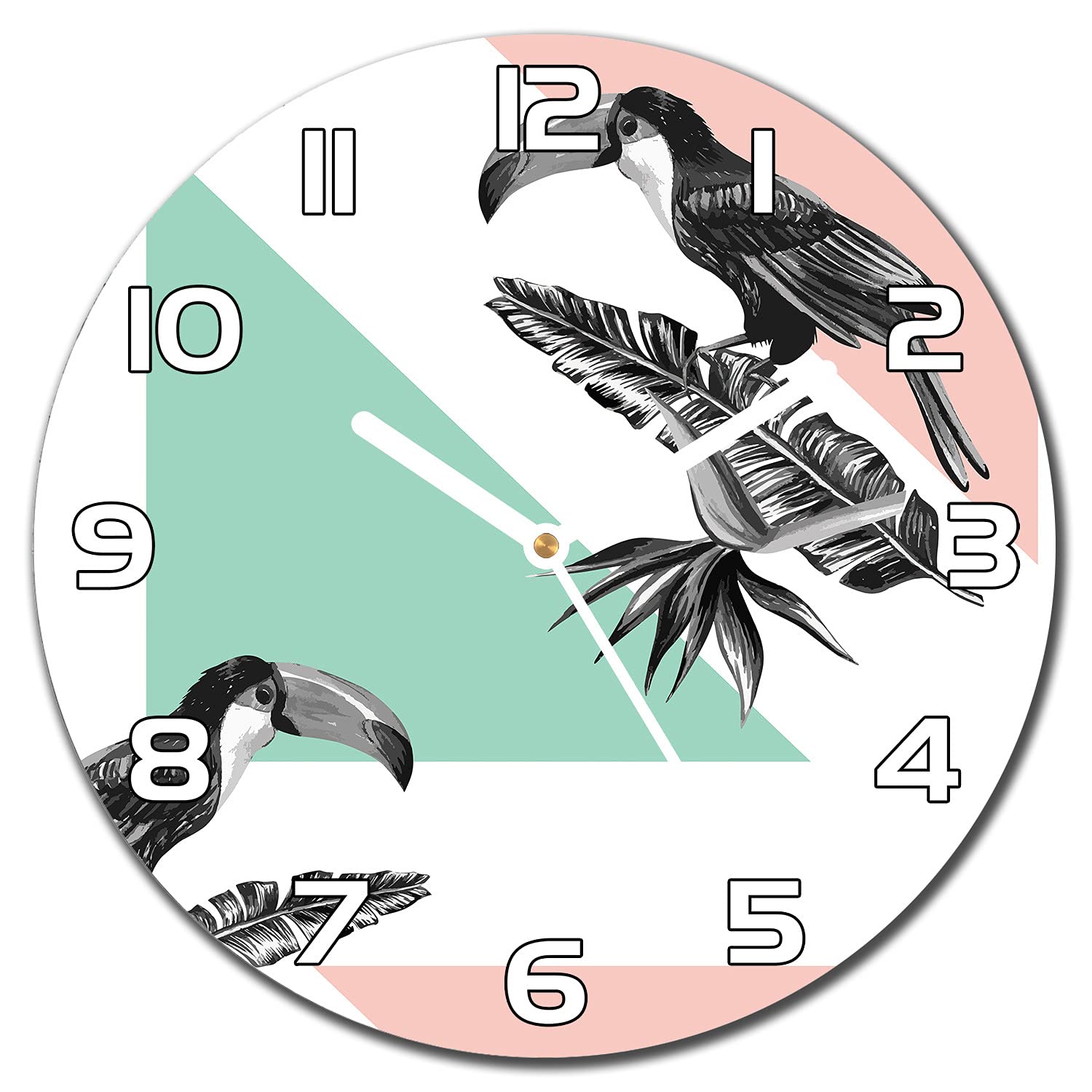 Horloge en Verre Lisible et Sécurisée Toucantriangles Salon